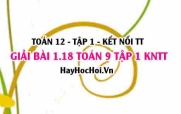 Giải 1.18 Toán 12 tập 1 SGK Kết nối tri thức